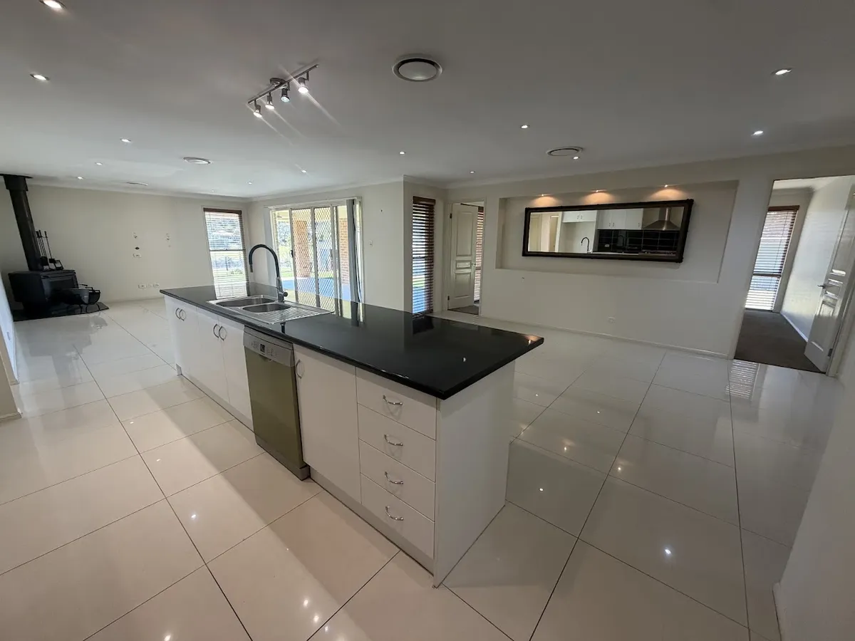 Kitchen island with dishwasher