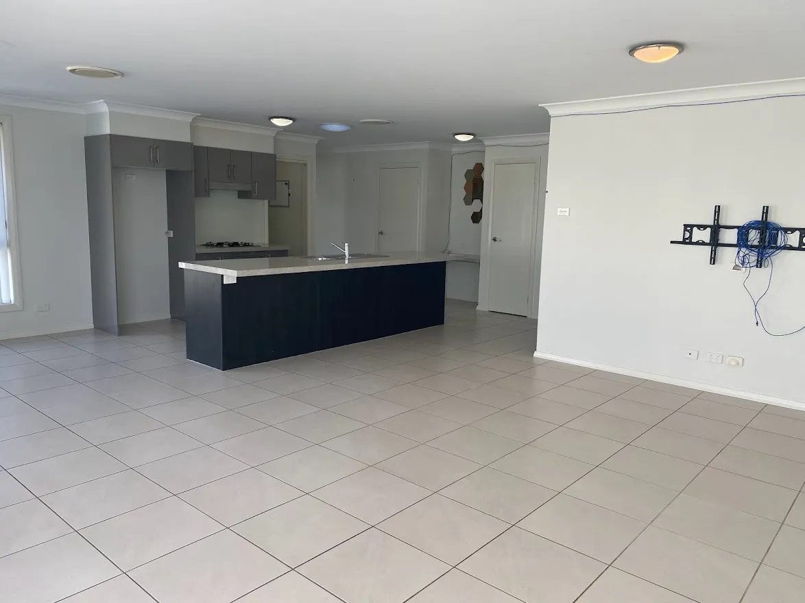 Open plan living and kitchen